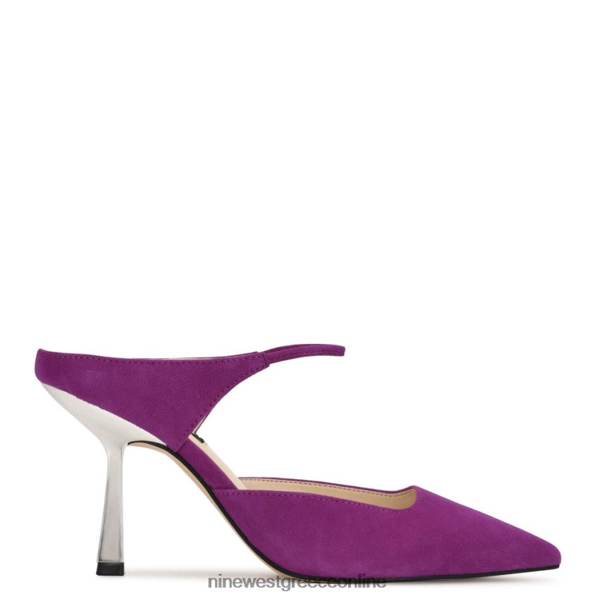 Nine West madys heeled mules μωβ σουέτ 48BFPH1931