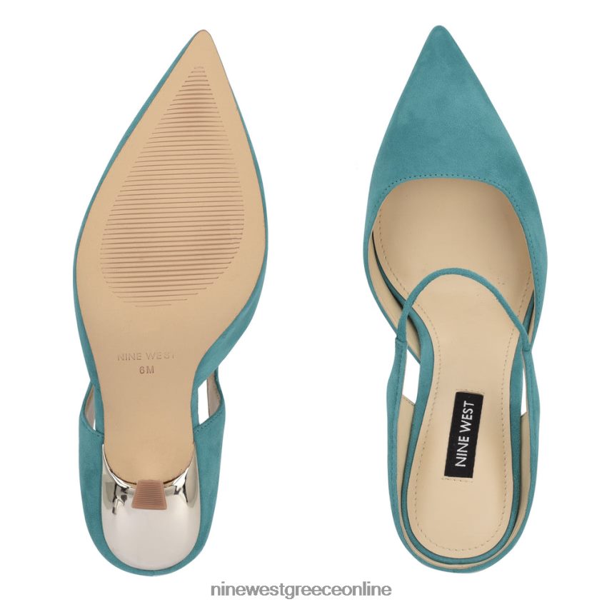 Nine West madys heeled mules τιρκουάζ σουέτ 48BFPH1932