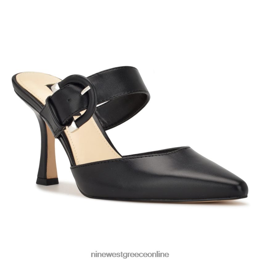 Nine West sanra pointy toe με τακούνι mules μαύρος 48BFPH686