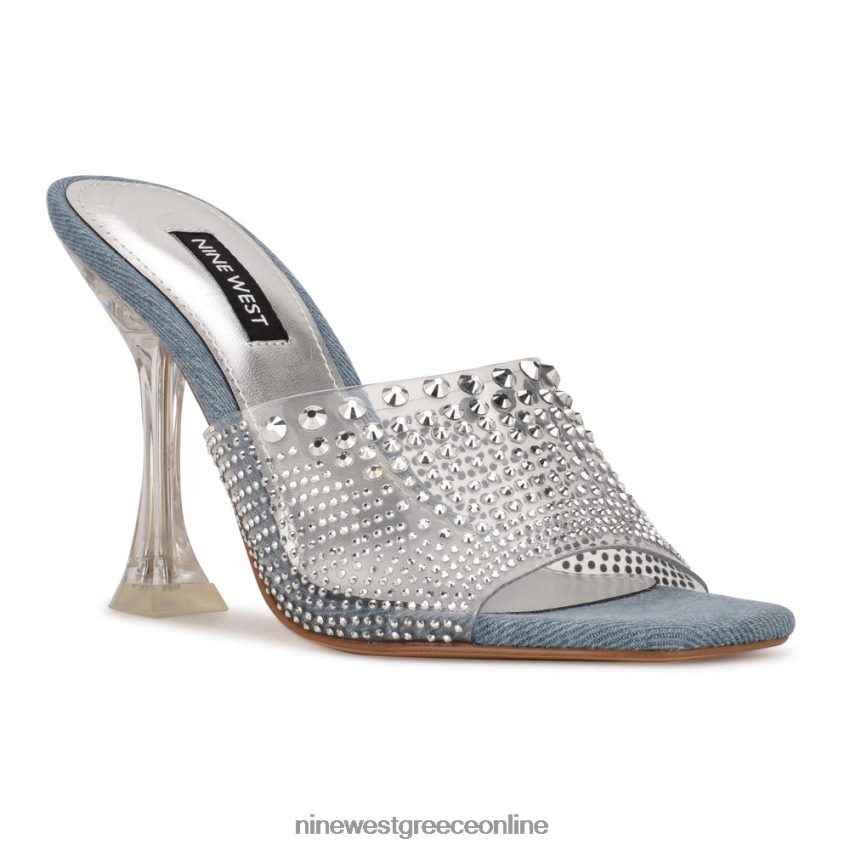 Nine West Σανδάλια διαφάνειας με φερμουάρ στρας48BFPH877