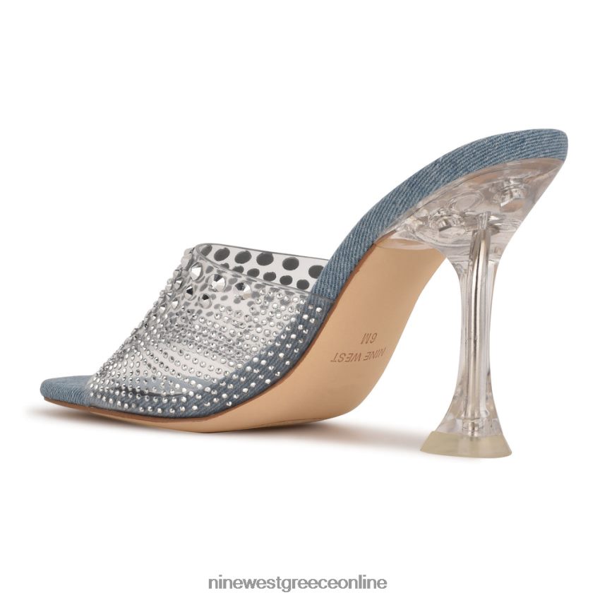 Nine West Σανδάλια διαφάνειας με φερμουάρ στρας48BFPH877