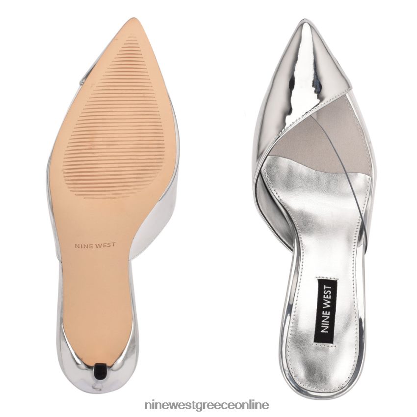 Nine West διαφάνειες με τακούνι ellia ασημί/διαφανές 48BFPH693