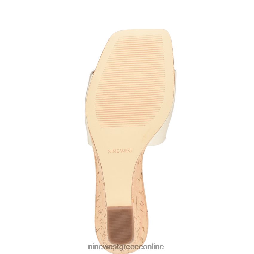 Nine West σανδάλια kerina wedge slide πλατίνο 48BFPH656