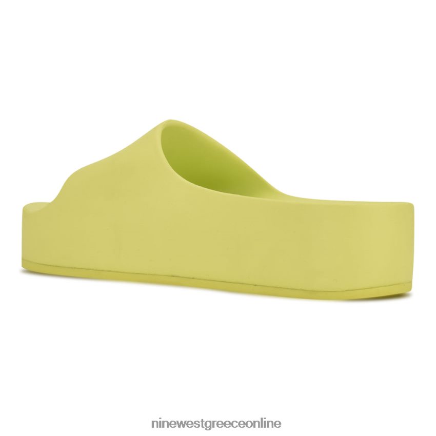 Nine West πέδιλα slide πλατφόρμα πισίνας νέον ασβέστη 48BFPH989