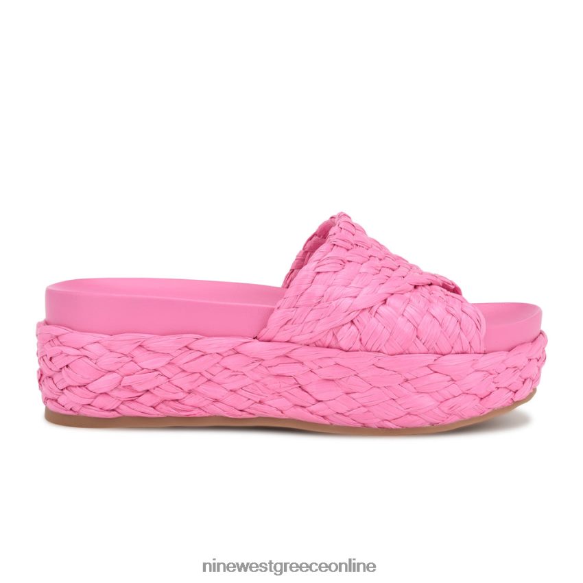 Nine West σανδάλια slide canni espadrille ροζ ράφια 48BFPH646