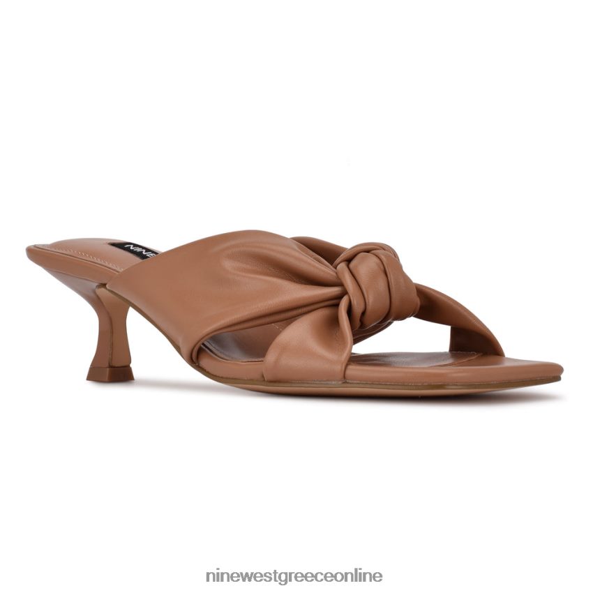 Nine West πέδιλα slide με τακούνι dipa φυσικός 48BFPH2263