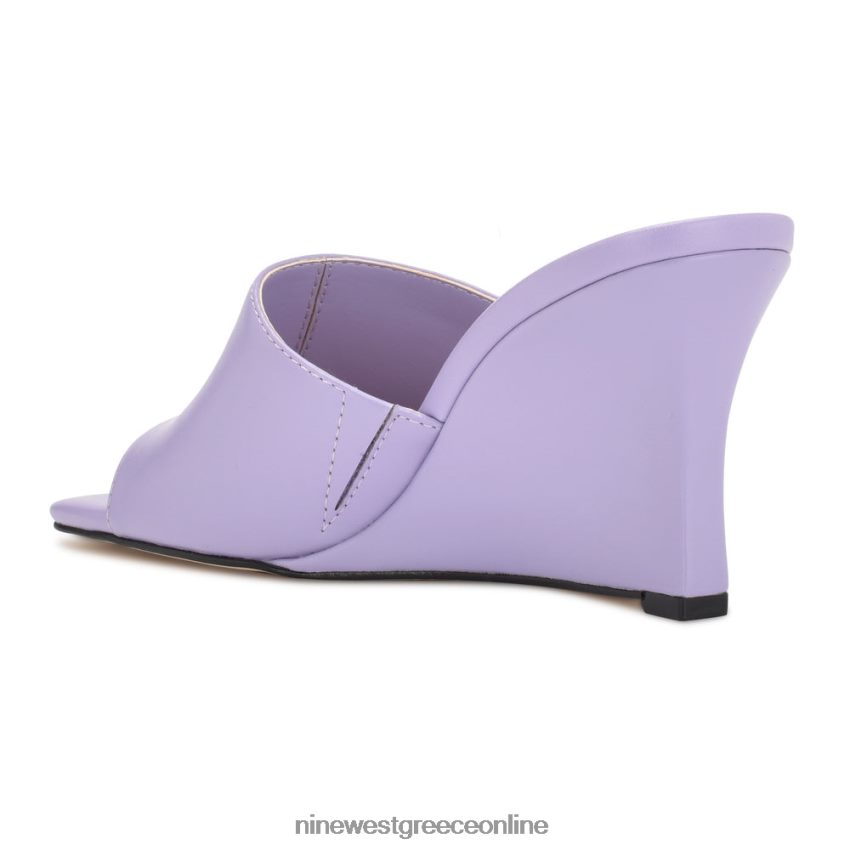 Nine West σανδάλια slide rovah wedge μωβ 48BFPH680