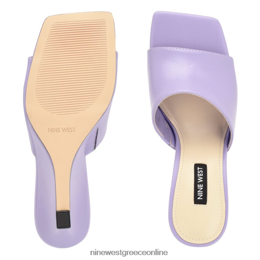 Nine West σανδάλια slide rovah wedge μωβ 48BFPH680