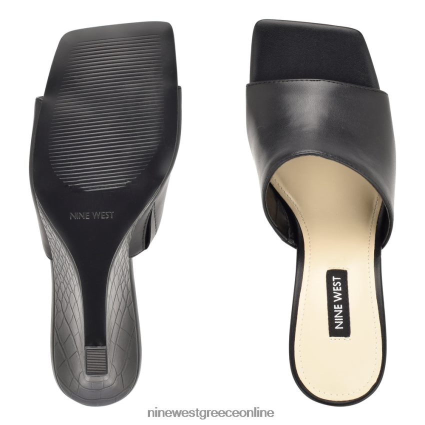 Nine West σανδάλια slide rovah wedge μαύρος 48BFPH683