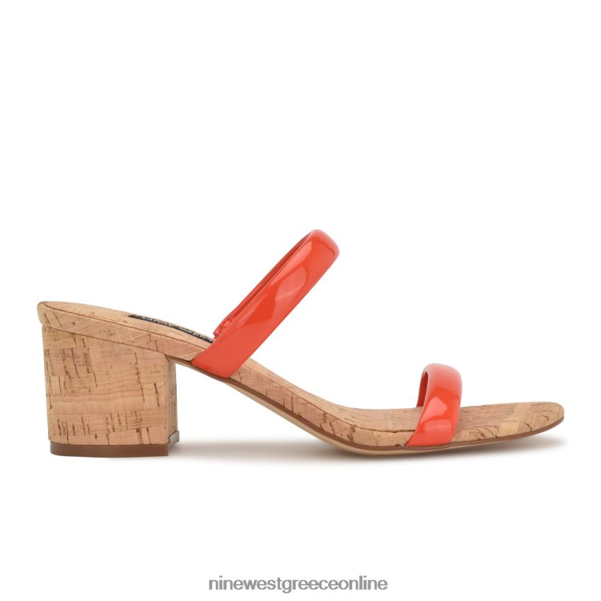 Nine West σανδάλια με τακούνι slide πορτοκαλί φελλός 48BFPH804 - Κάντε κλικ στην εικόνα για κλείσιμο