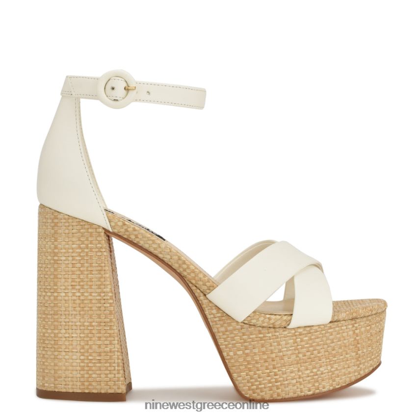 Nine West σανδάλια πλατφόρμα Wilie λευκή ράφια 48BFPH274