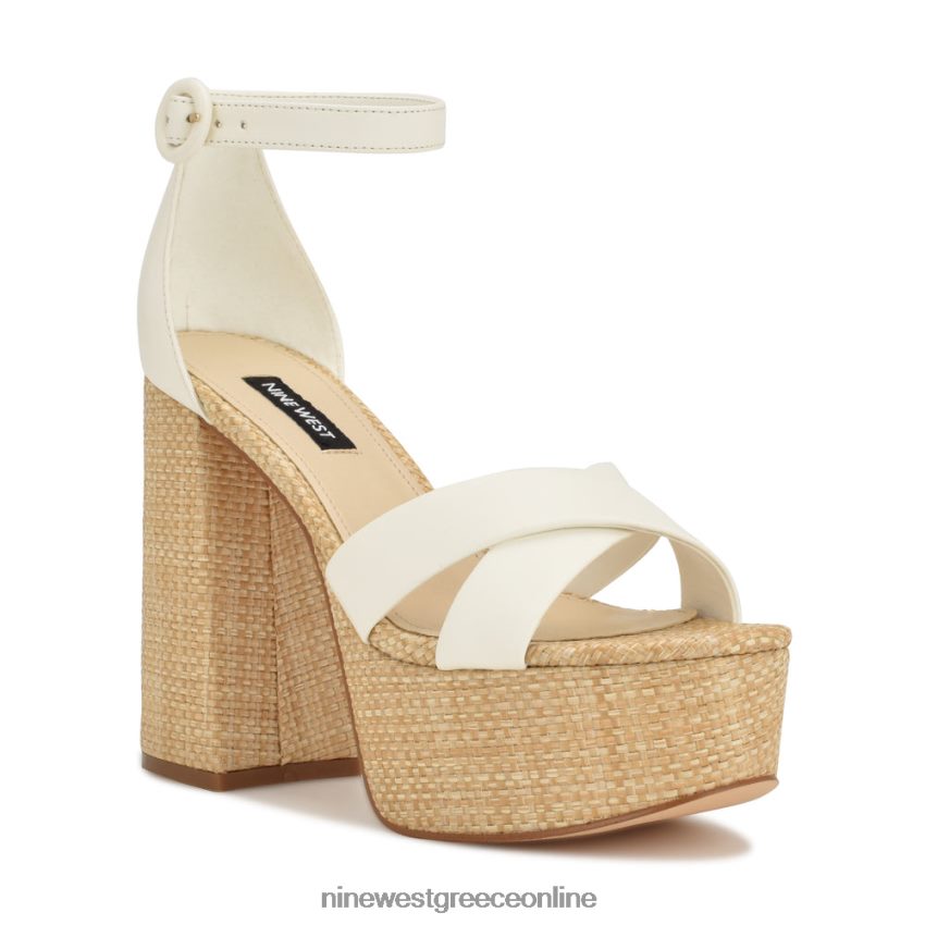 Nine West σανδάλια πλατφόρμα Wilie λευκή ράφια 48BFPH274