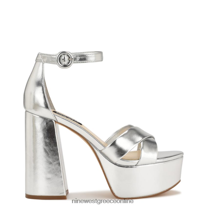 Nine West σανδάλια πλατφόρμα Wilie ασημί μεταλλικό 48BFPH306 - Κάντε κλικ στην εικόνα για κλείσιμο