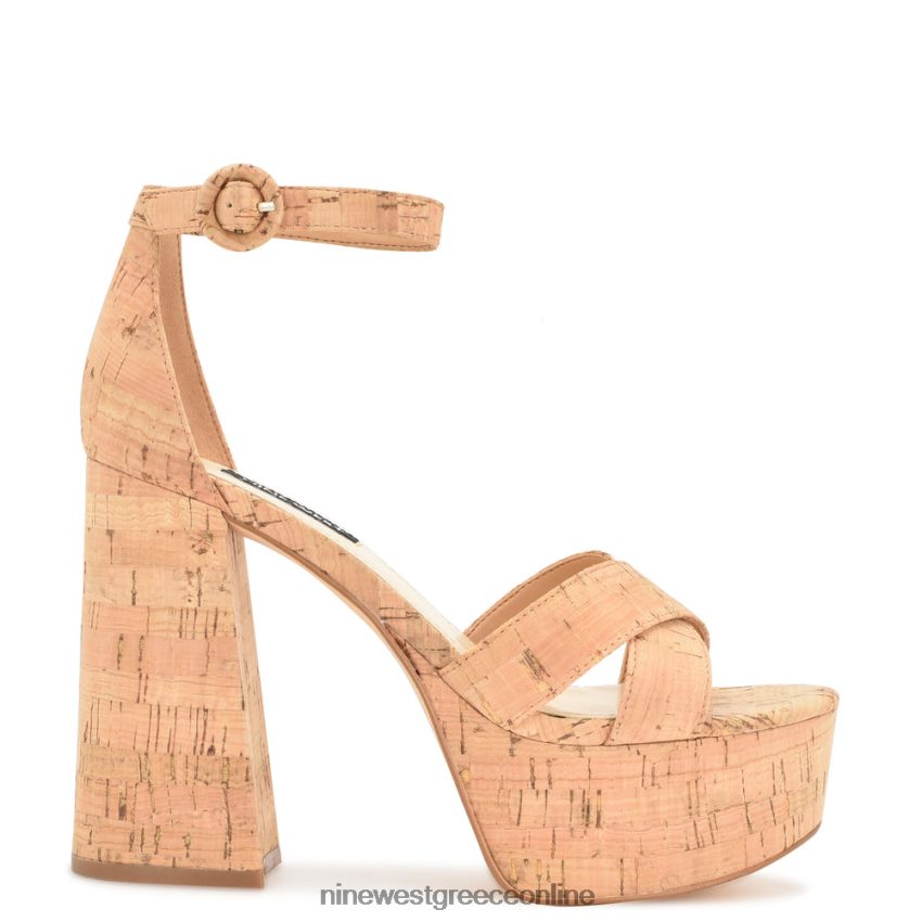 Nine West σανδάλια πλατφόρμα Wilie φυσικός φελλός 48BFPH308