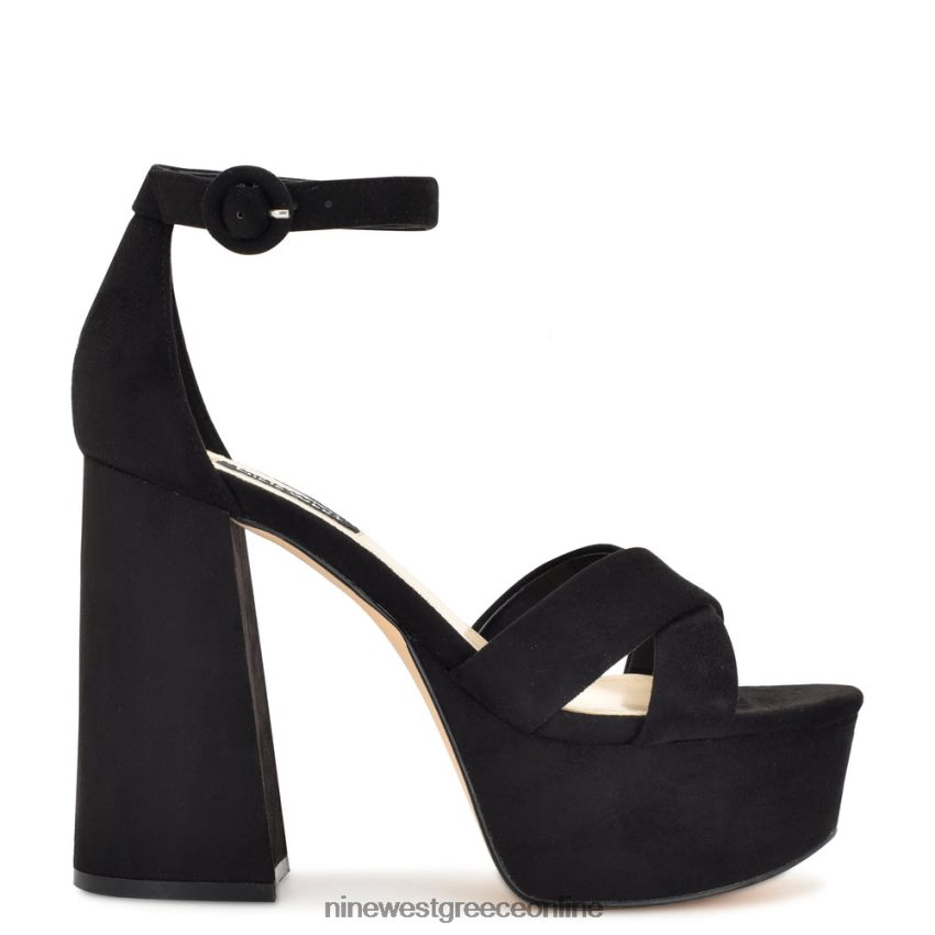 Nine West σανδάλια πλατφόρμα Wilie μαύρο σουέτ 48BFPH309