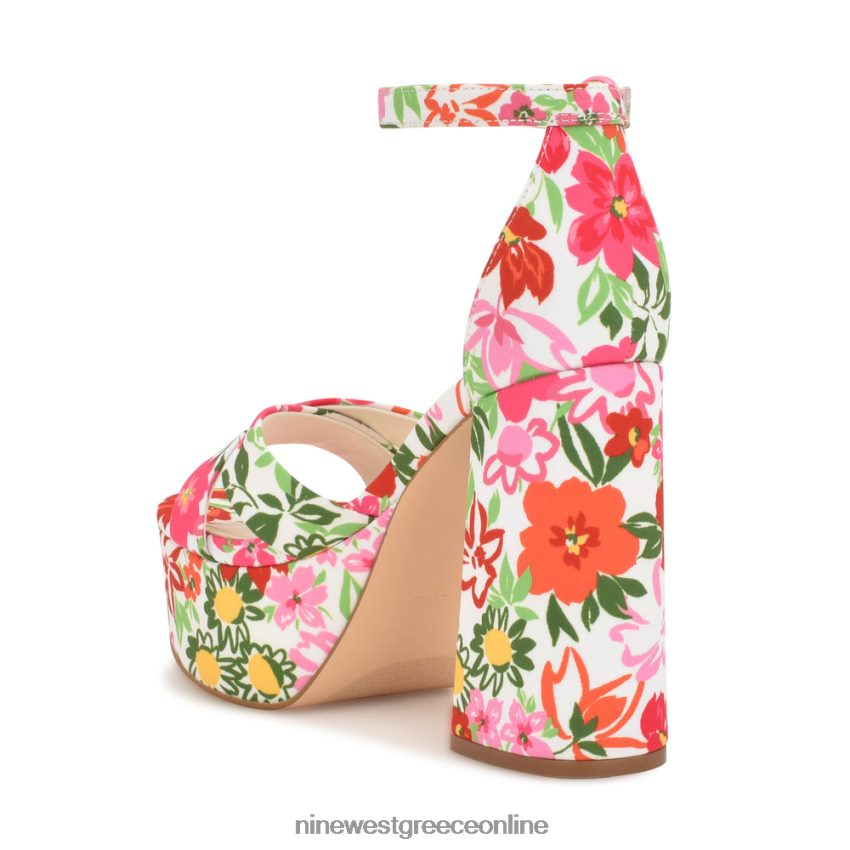 Nine West σανδάλια πλατφόρμα Wilie λευκό multi floral 48BFPH305