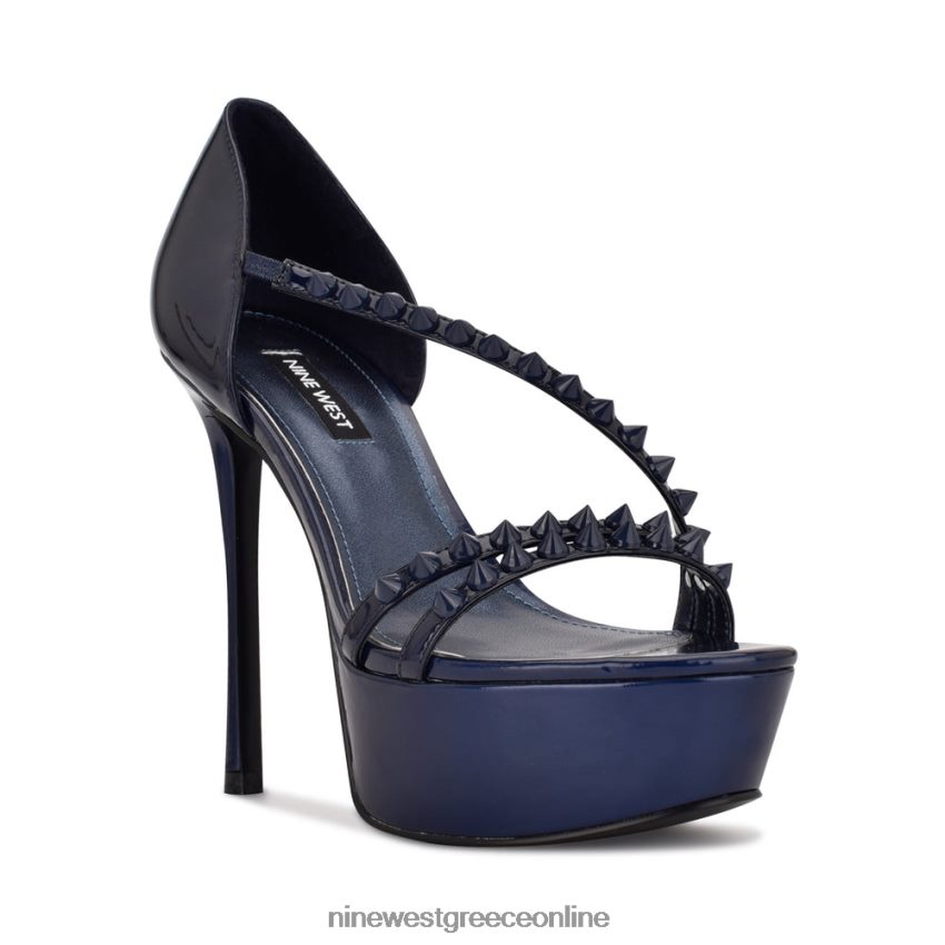 Nine West σανδάλια πλατφόρμα fabla σκούρο μπλε 48BFPH384