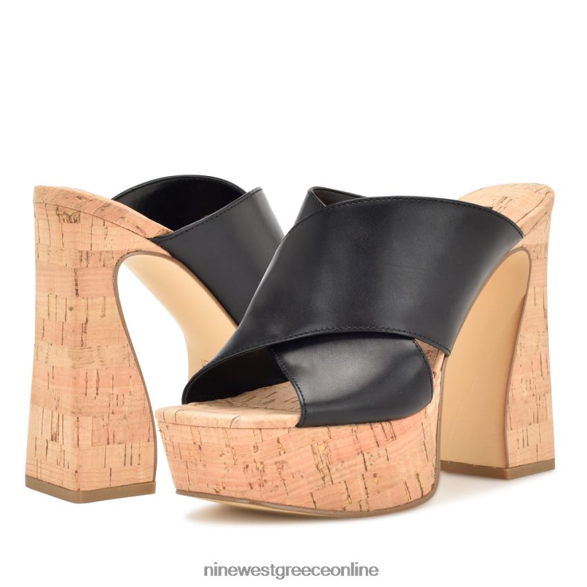 Nine West σανδάλια πλατφόρμα girlz μαύρο φυσικό 48BFPH179