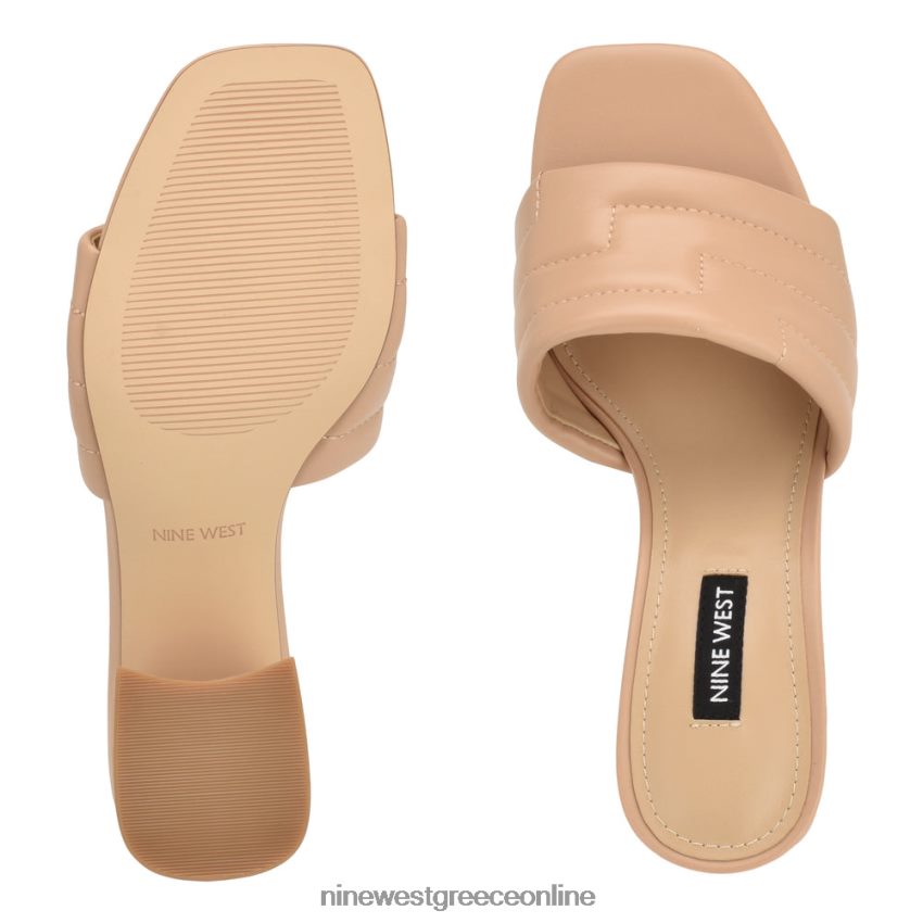 Nine West πέδιλα με τακούνι glenra slide ανοιχτό ροζ 48BFPH246