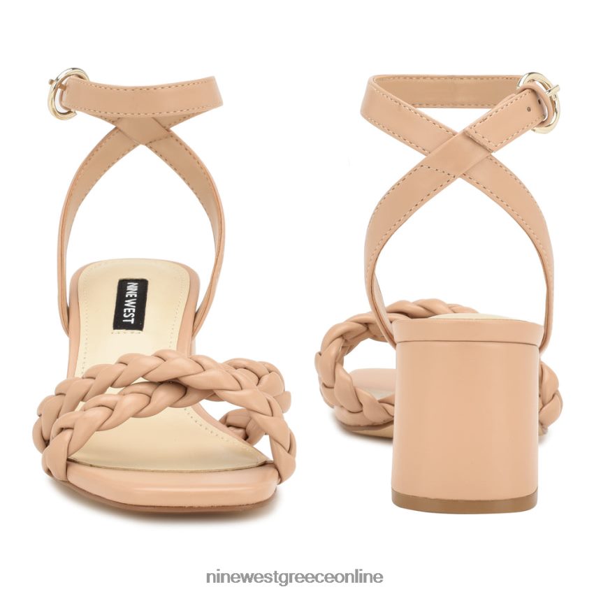 Nine West σανδάλια με τακούνι gracann block ζεστό ρουζ 48BFPH325