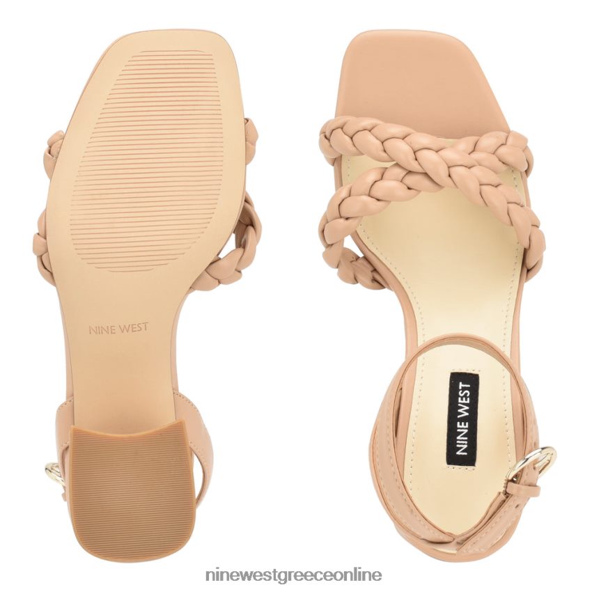 Nine West σανδάλια με τακούνι gracann block ζεστό ρουζ 48BFPH325