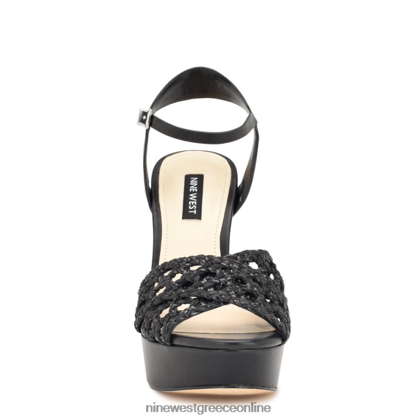 Nine West σανδάλια πλατφόρμα grecia μαύρος 48BFPH155