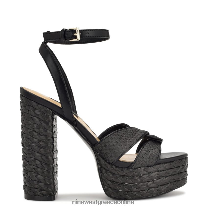 Nine West υφαντά σανδάλια πλατφόρμας hayya μαύρος 48BFPH200