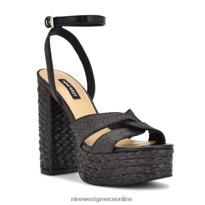 Nine West υφαντά σανδάλια πλατφόρμας hayya μαύρος 48BFPH200