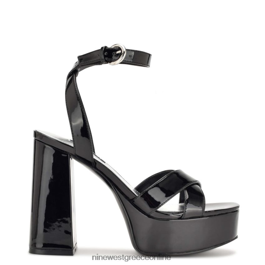 Nine West σανδάλια πλατφόρμα joya μαύρη πατέντα 48BFPH454 - Κάντε κλικ στην εικόνα για κλείσιμο