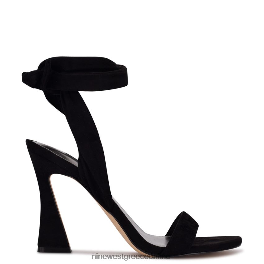 Nine West σανδάλια με τακούνι kelsie ankle wrap μαύρο σουέτ 48BFPH2038 - Κάντε κλικ στην εικόνα για κλείσιμο