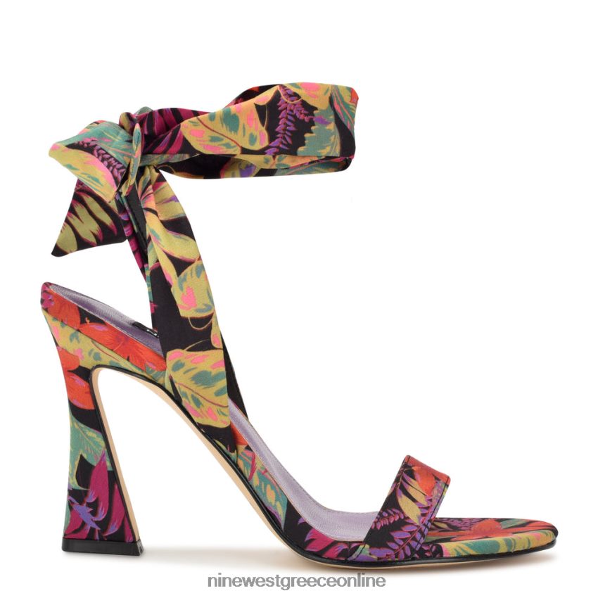 Nine West σανδάλια με τακούνι kelsie ankle wrap μαύρο multi tropical floral 48BFPH184 - Κάντε κλικ στην εικόνα για κλείσιμο