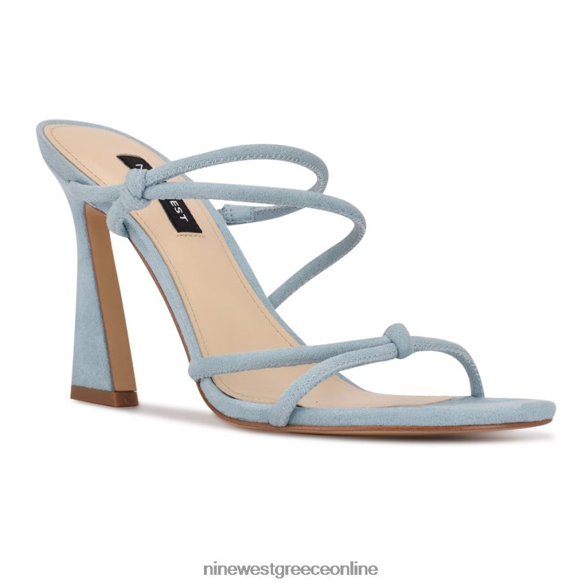 Nine West σανδάλια με τακούνι kims slide μπλε σουέτ 48BFPH620