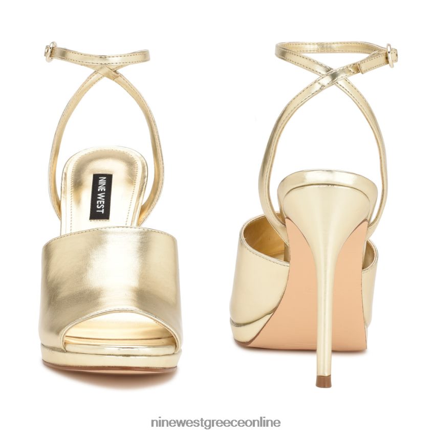 Nine West σανδάλια με λουράκι σε μορφή limbery πλατίνο 48BFPH358