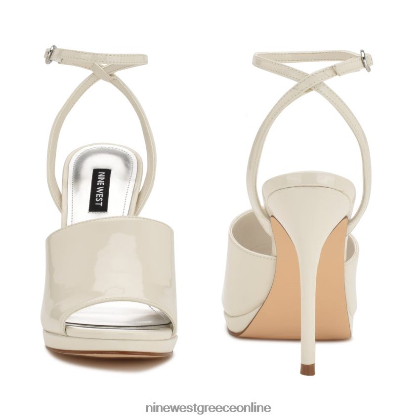 Nine West σανδάλια με λουράκι σε μορφή limbery chic cream πατέντα 48BFPH1778