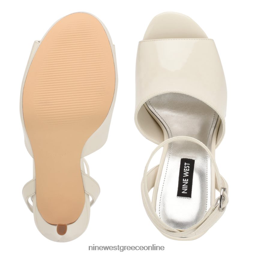 Nine West σανδάλια με λουράκι σε μορφή limbery chic cream πατέντα 48BFPH1778