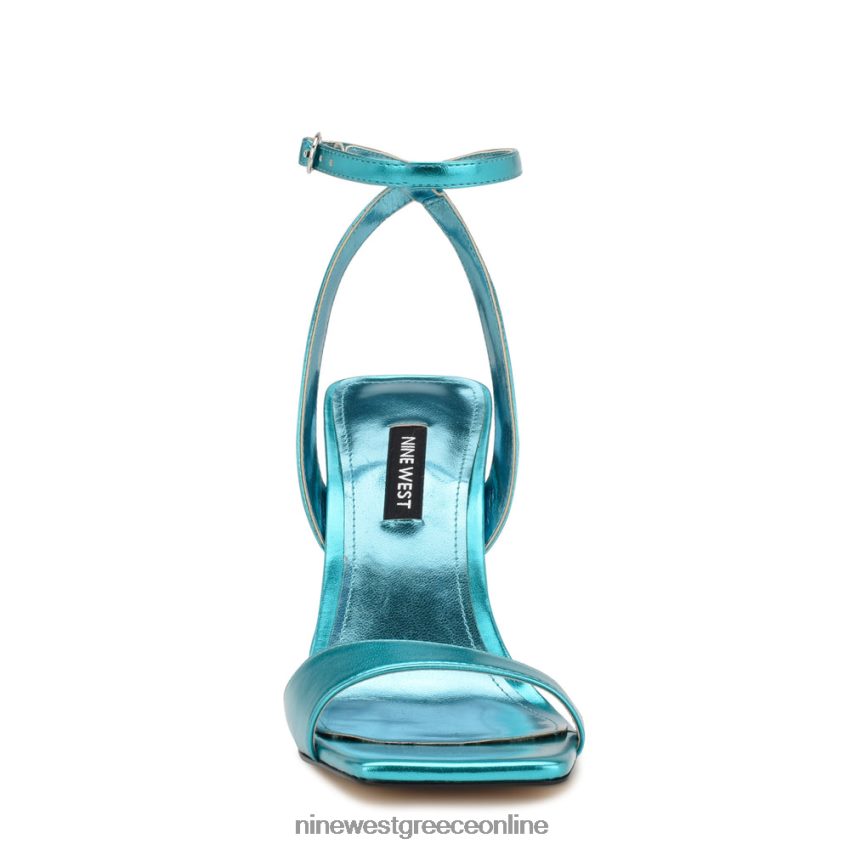 Nine West σανδάλια με τακούνι maris aqua blue μεταλλικό 48BFPH1736