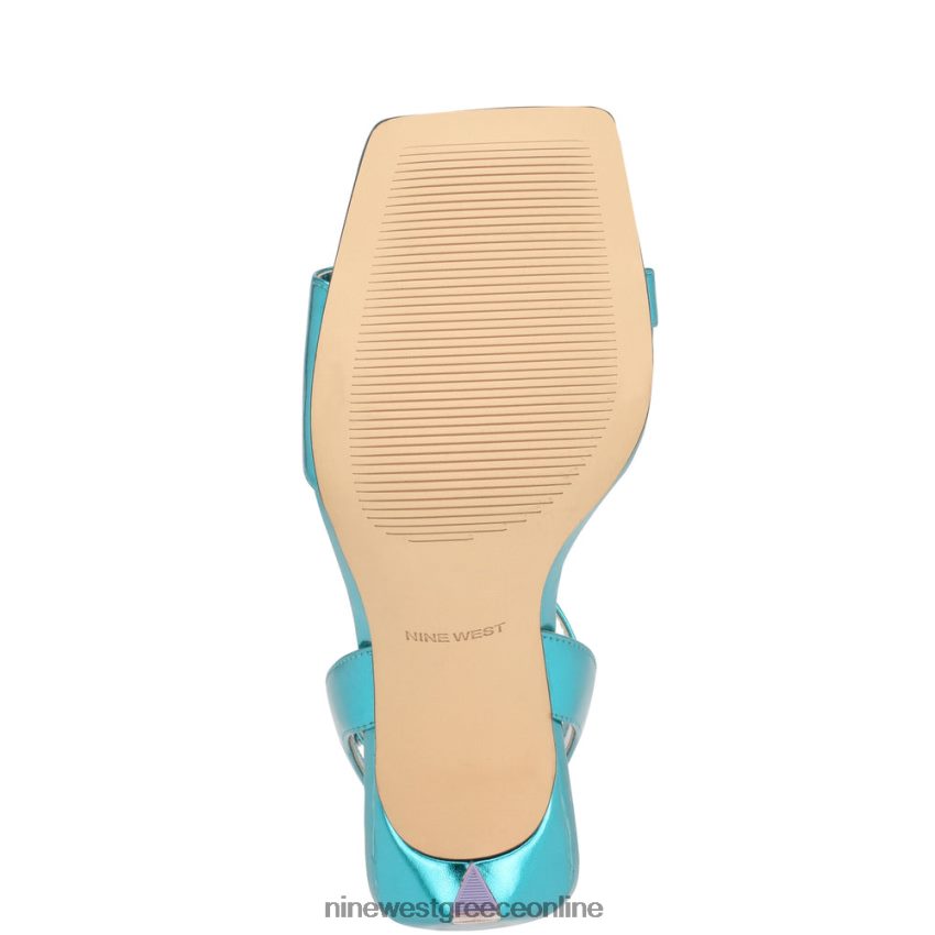 Nine West σανδάλια με τακούνι maris aqua blue μεταλλικό 48BFPH1736