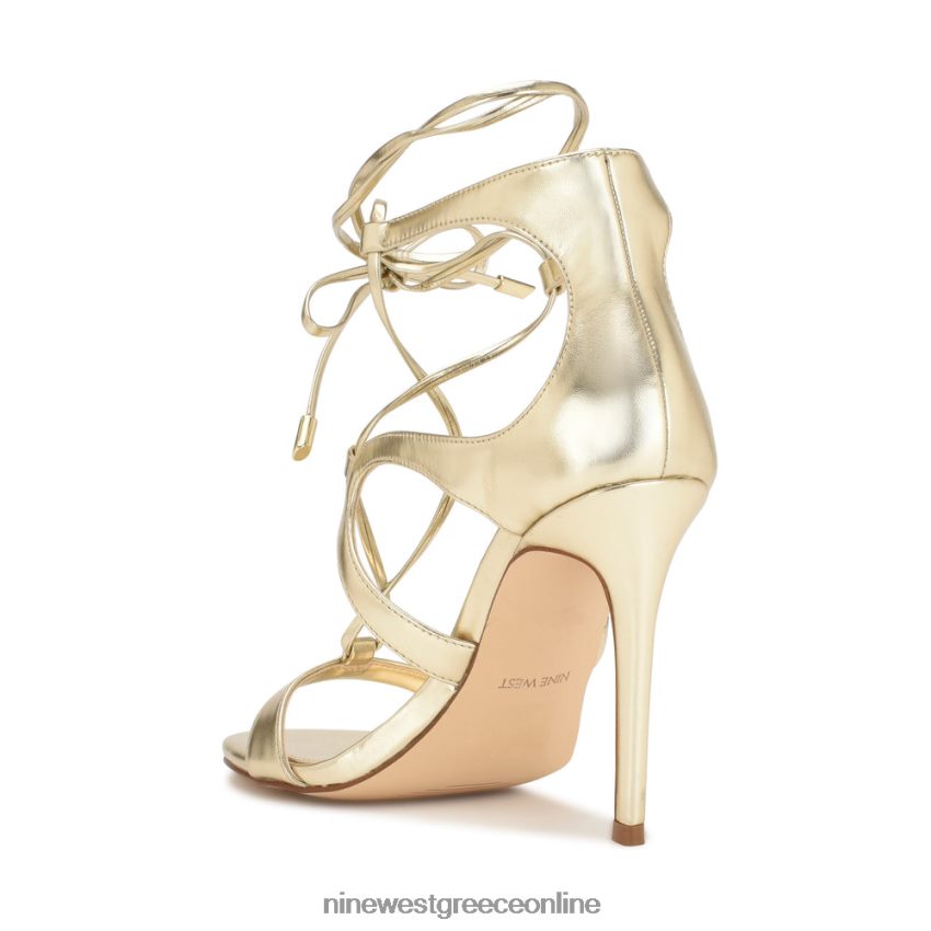 Nine West πέδιλα με τακούνι με τακούνι mindi πλατίνο 48BFPH1796