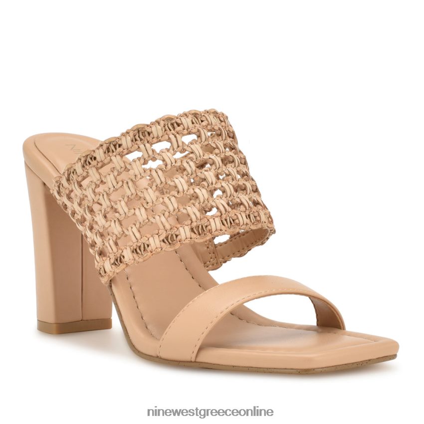 Nine West πέδιλα με τακούνι mylas slide ελαφρύ φυσικό 48BFPH148