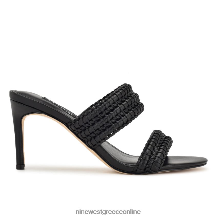 Nine West pause slide πέδιλα με τακούνι μαύρος 48BFPH135