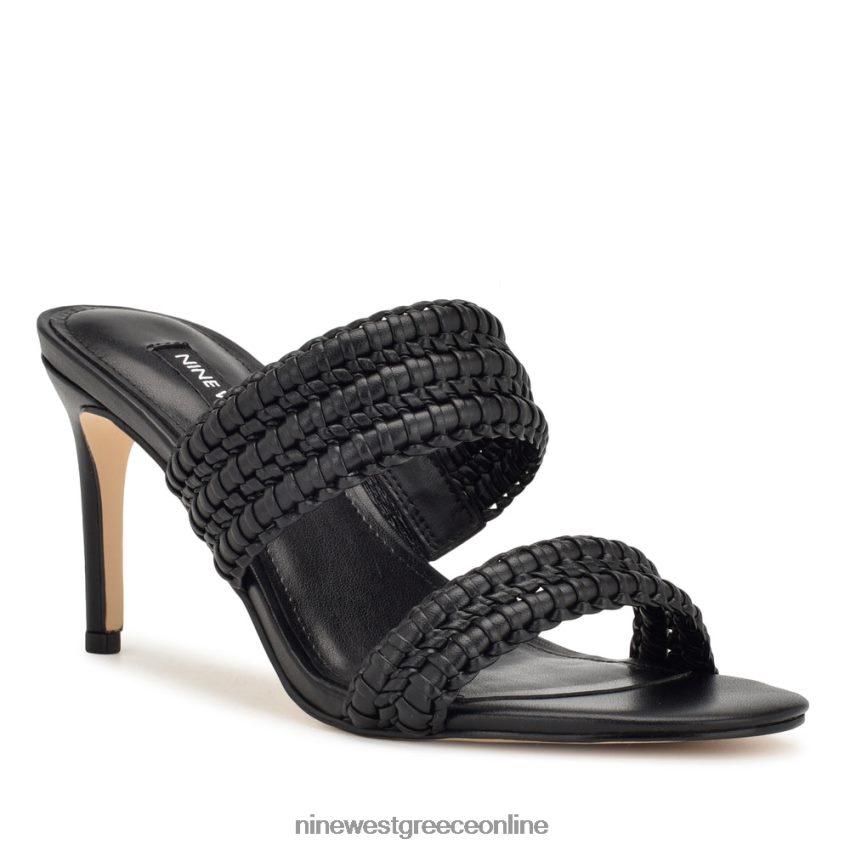 Nine West pause slide πέδιλα με τακούνι μαύρος 48BFPH135