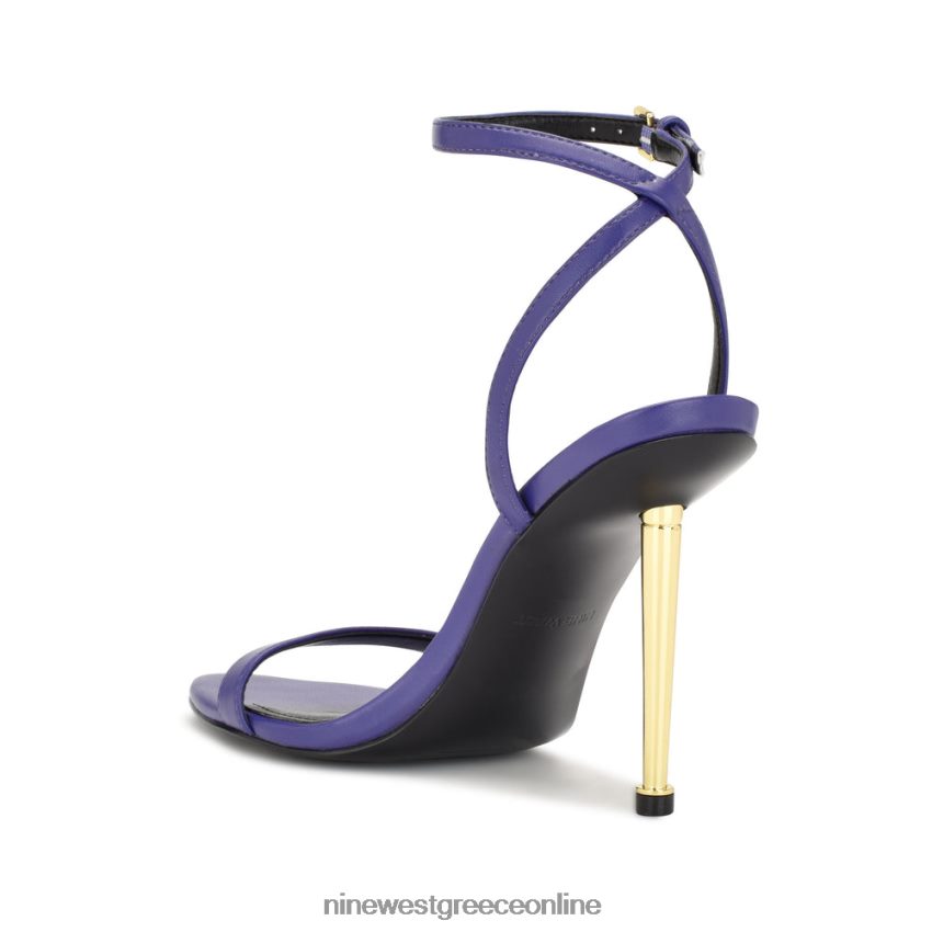 Nine West πέδιλα με λουράκι αστραγάλου reina μέτριο μωβ 48BFPH1815