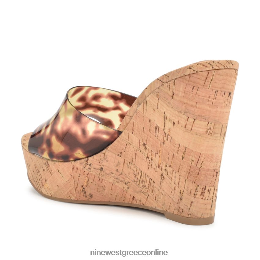 Nine West σανδάλια slide herden wedge χελώνα 48BFPH194