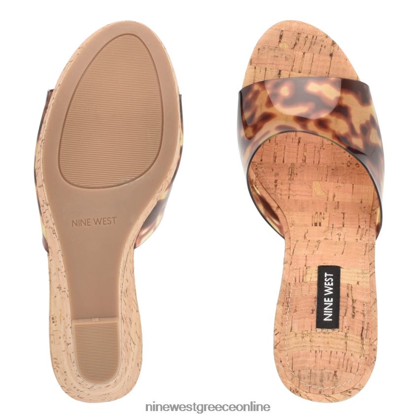 Nine West σανδάλια slide herden wedge χελώνα 48BFPH194