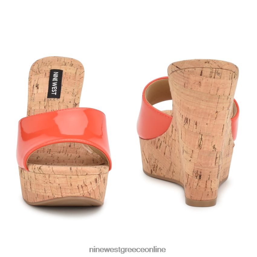 Nine West σανδάλια slide herden wedge πορτοκάλι 48BFPH196