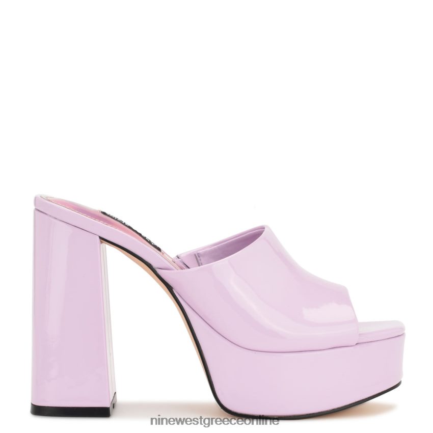 Nine West πέδιλα slide platform jilie πατέντα λιλά 48BFPH256