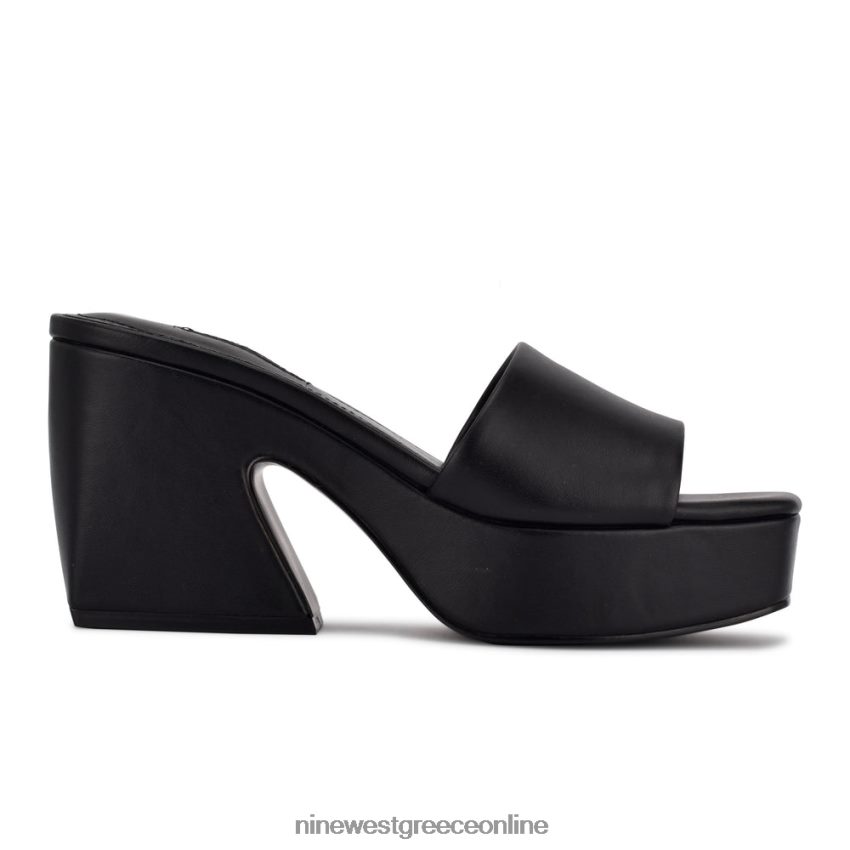 Nine West σανδάλια slide platform oklee μαύρος 48BFPH208