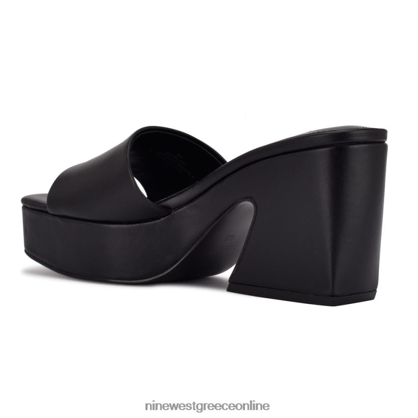 Nine West σανδάλια slide platform oklee μαύρος 48BFPH208