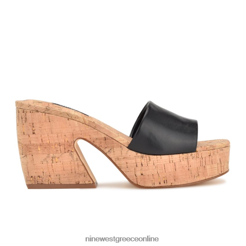 Nine West σανδάλια slide platform oklee μαύρος 48BFPH208