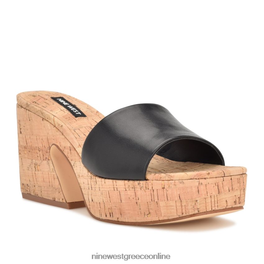 Nine West σανδάλια slide platform oklee μαύρος 48BFPH208